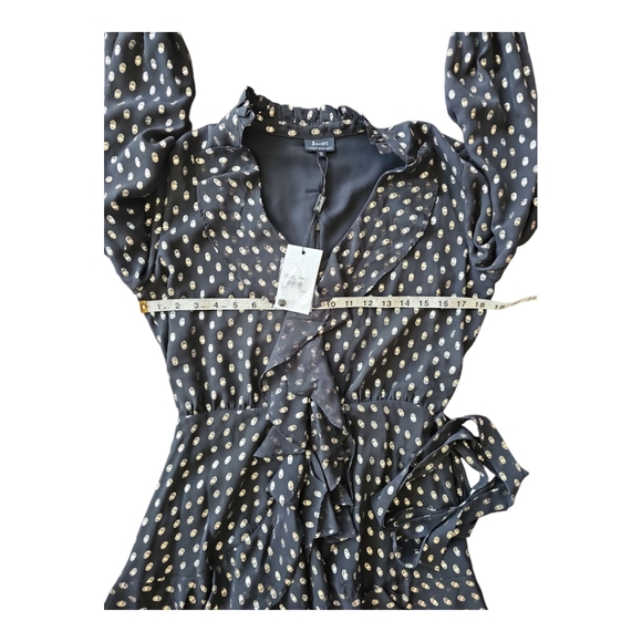 Bardot Metallic Dot Shirt Dress 8/Medium NWT - Picture 7 of 9